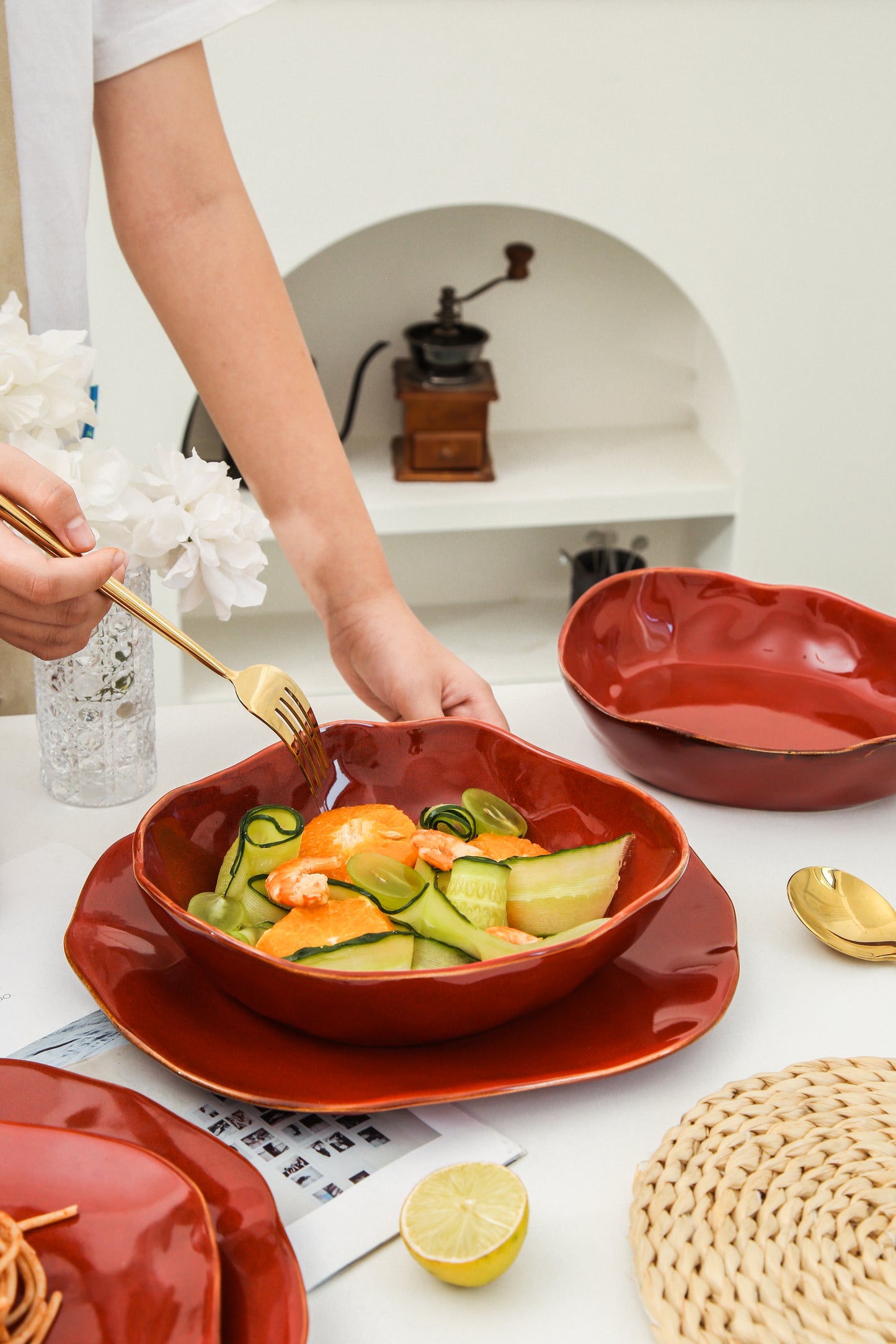 16-Piece Dinnerware Set – Garnet Rouge