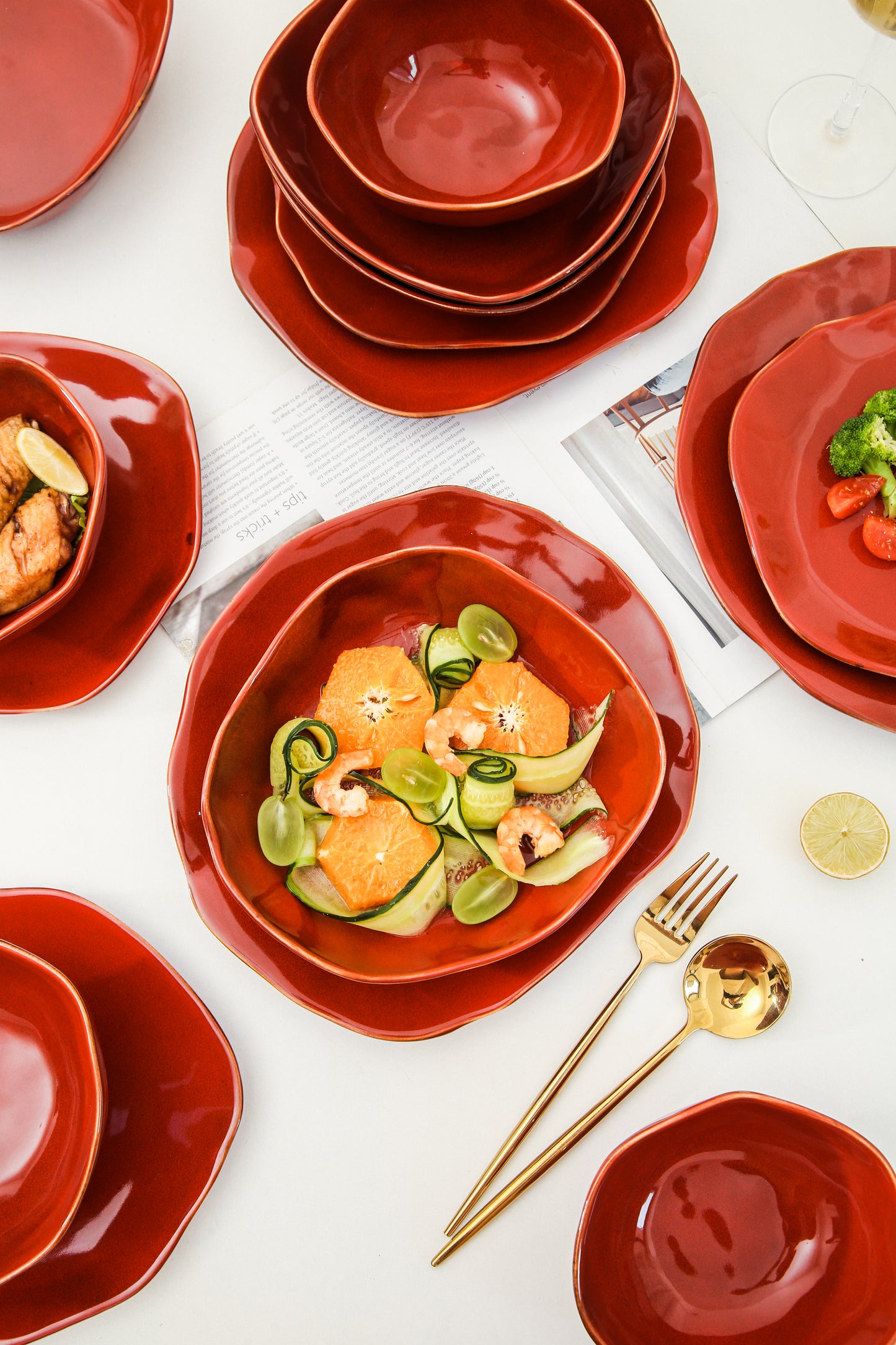 16-Piece Dinnerware Set – Garnet Rouge