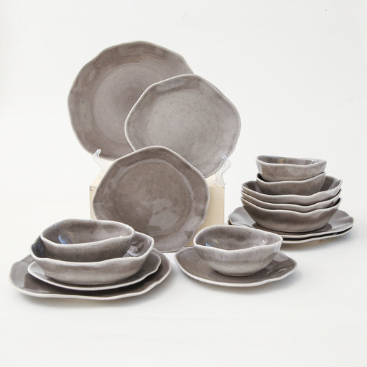 16-Piece Dinnerware Set – Moonstone Gray