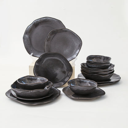 16-Piece Dinnerware Set – Slate Noir