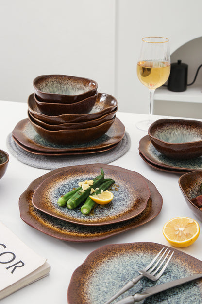 16 Piece Set Dinnerware Set-Espresso Stone