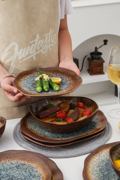 16 Piece Set Dinnerware Set-Espresso Stone