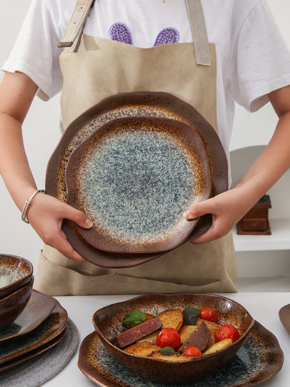 16 Piece Set Dinnerware Set-Espresso Stone