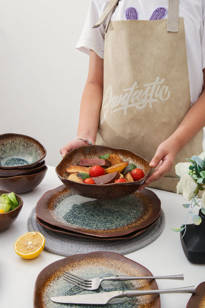 16 Piece Set Dinnerware Set-Espresso Stone