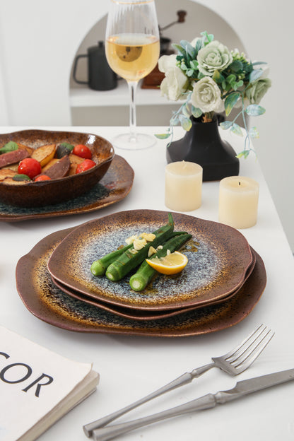 16 Piece Set Dinnerware Set-Espresso Stone