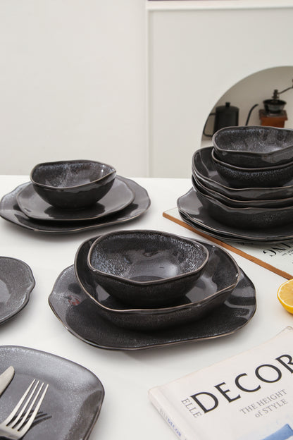 16-Piece Dinnerware Set – Slate Noir