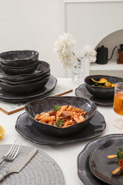 16-Piece Dinnerware Set – Slate Noir