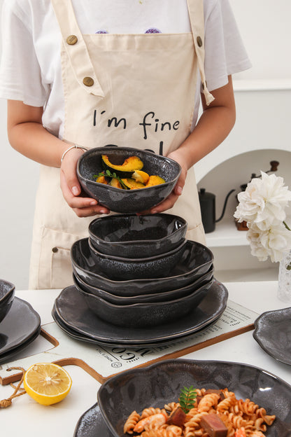 16-Piece Dinnerware Set – Slate Noir