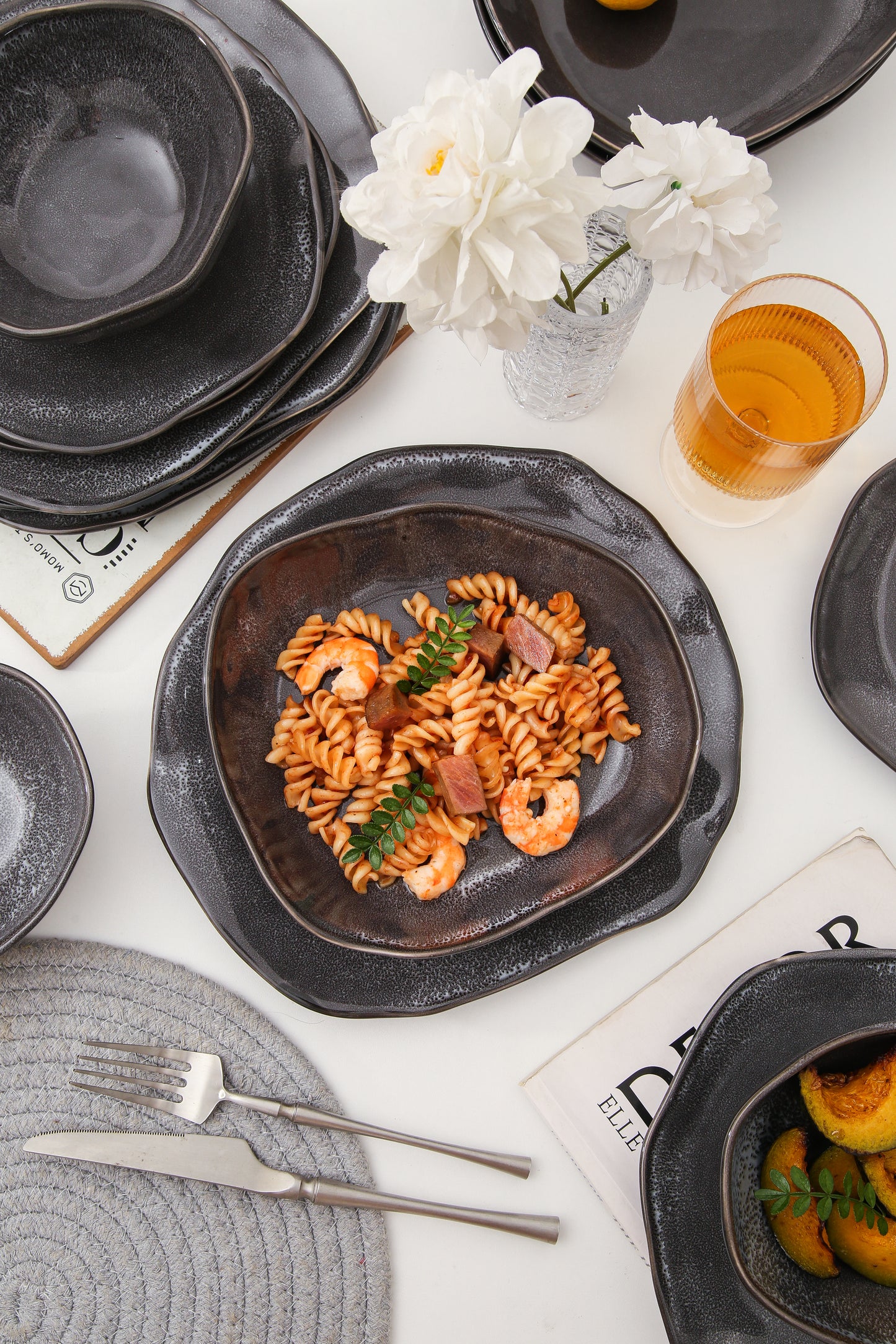 16-Piece Dinnerware Set – Slate Noir