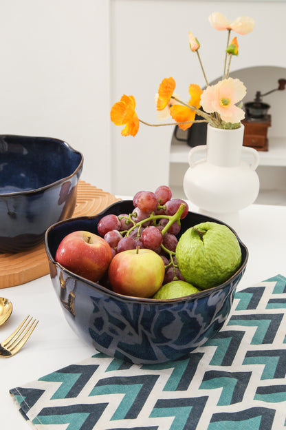 2 pcs Organic Deep Bowl- Ocean Blue