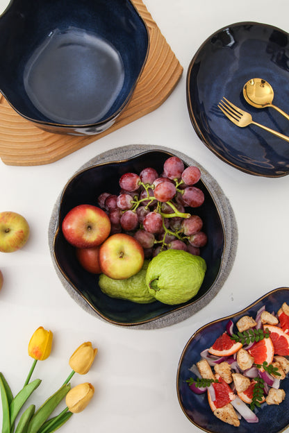 2 pcs Organic Deep Bowl- Ocean Blue