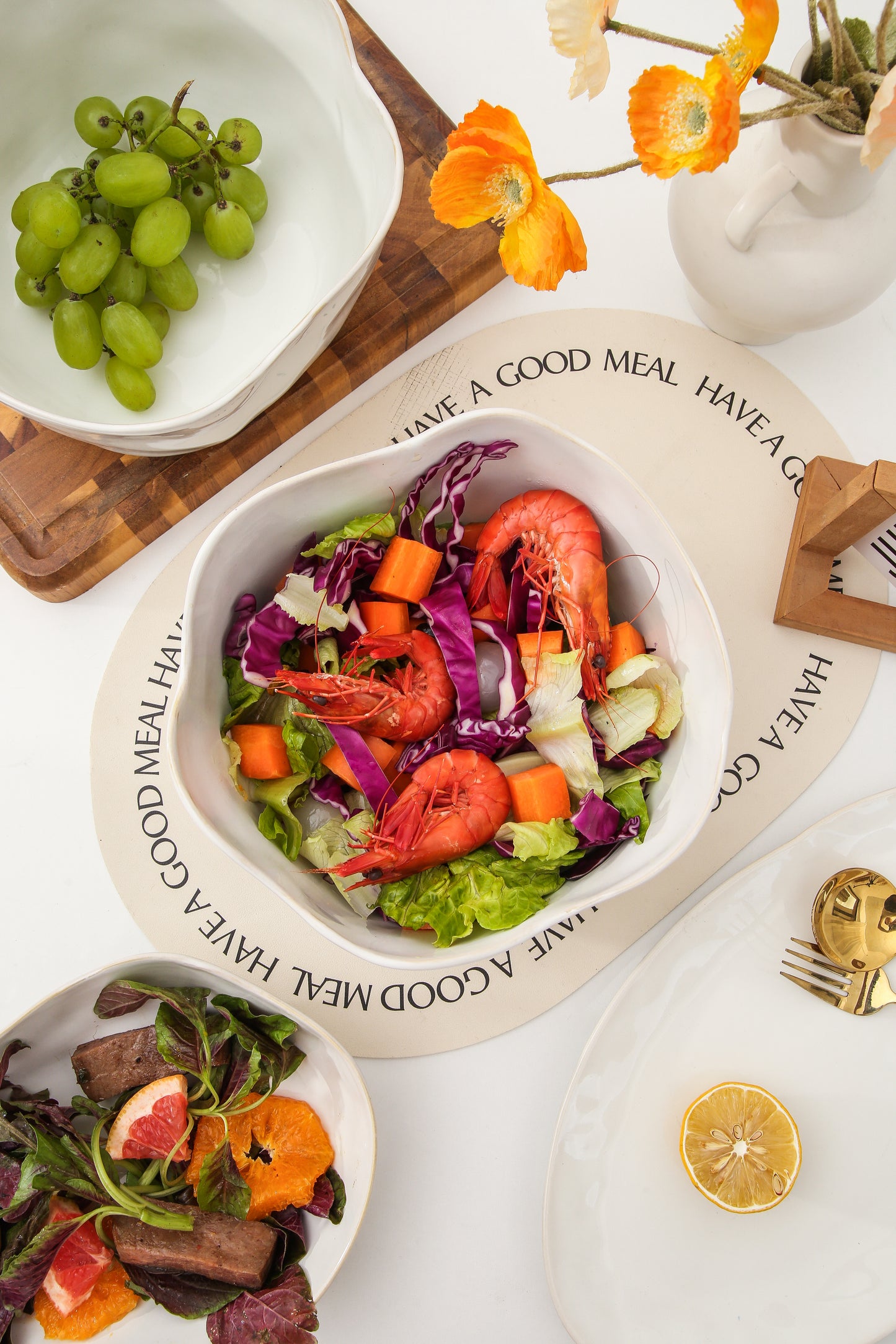 2 pcs Organic Deep Bowl-Pearl White