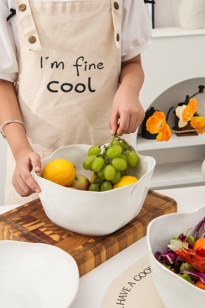 2 pcs Organic Deep Bowl-Pearl White