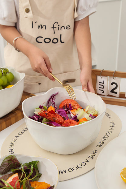 2 pcs Organic Deep Bowl-Pearl White