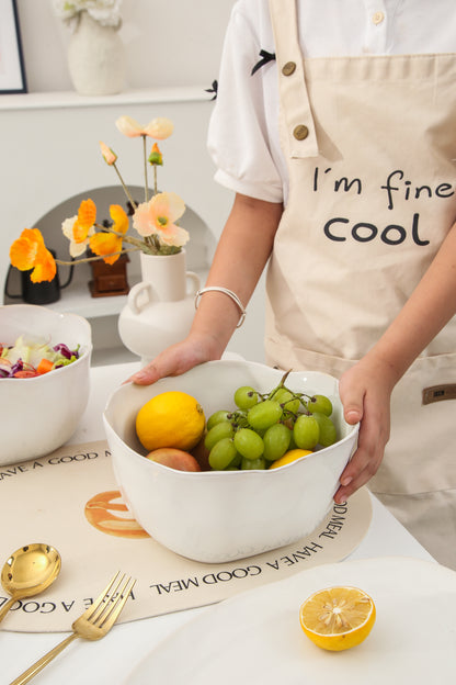 2 pcs Organic Deep Bowl-Pearl White