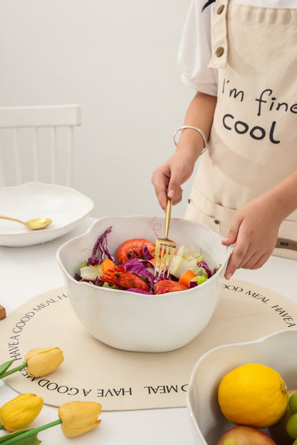 2 pcs Organic Deep Bowl-Pearl White