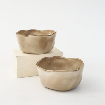 2 pcs Organic Deep Bowl-Crema