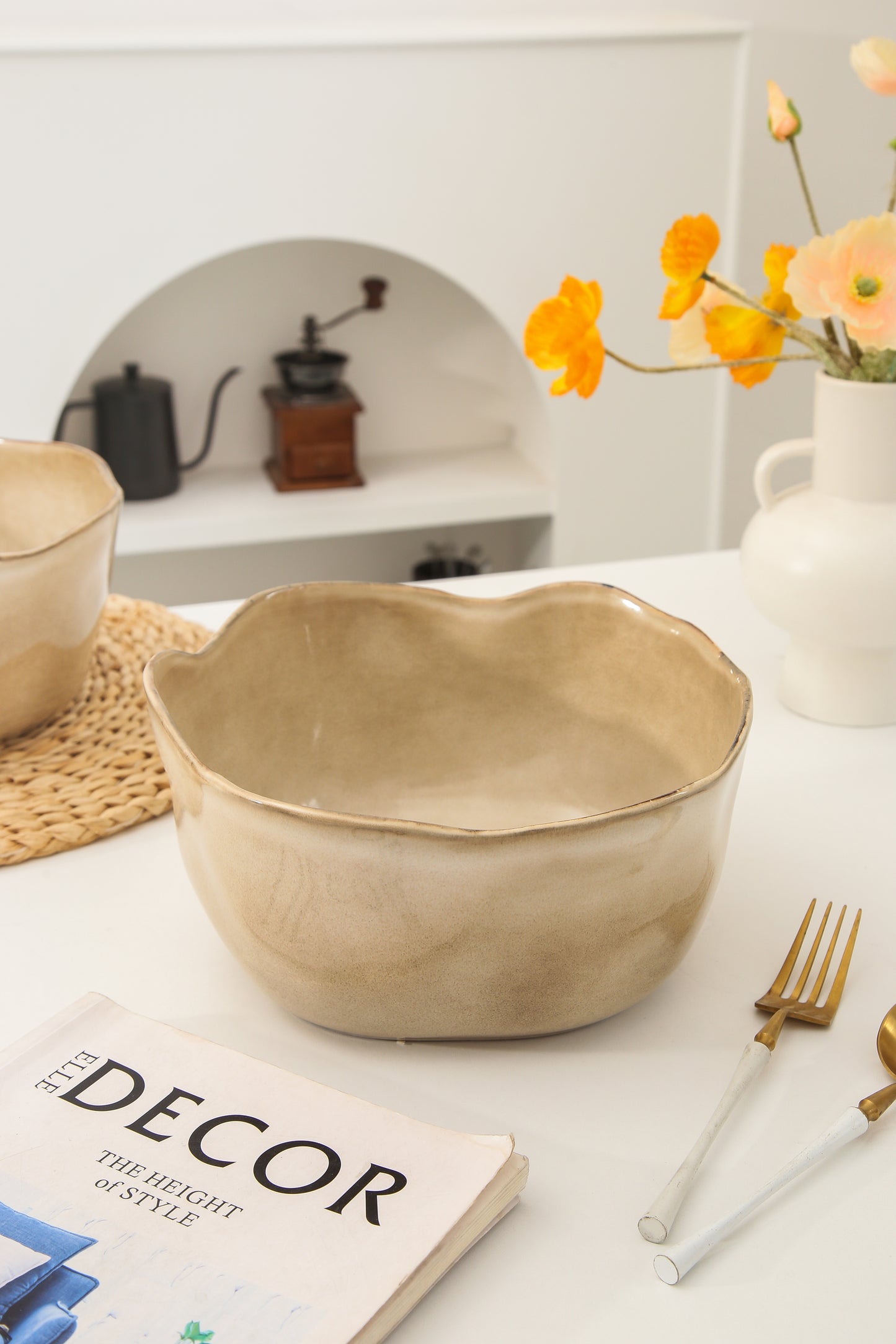 2 pcs Organic Deep Bowl-Crema