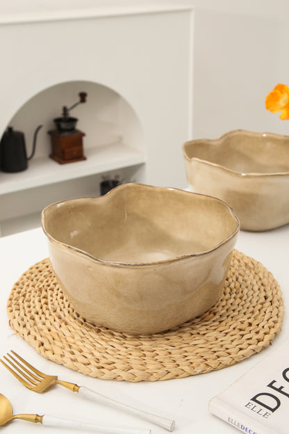 2 pcs Organic Deep Bowl-Crema