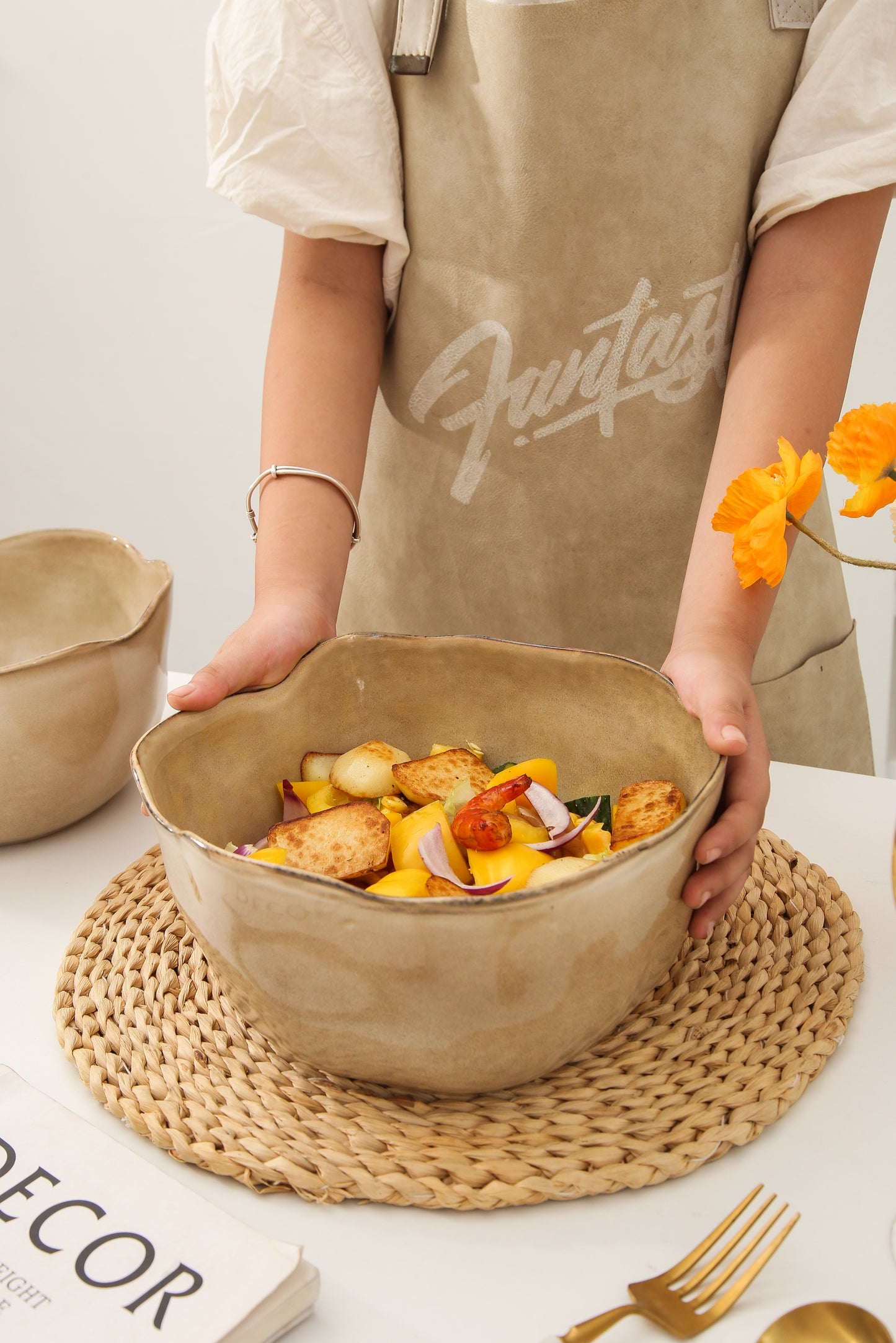 2 pcs Organic Deep Bowl-Crema