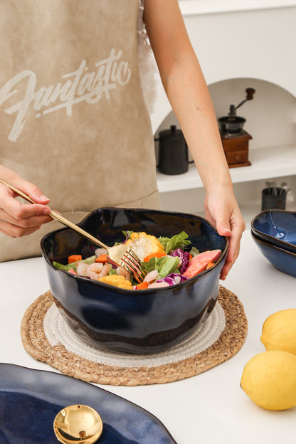 2 pcs Organic Deep Bowl- Ocean Blue