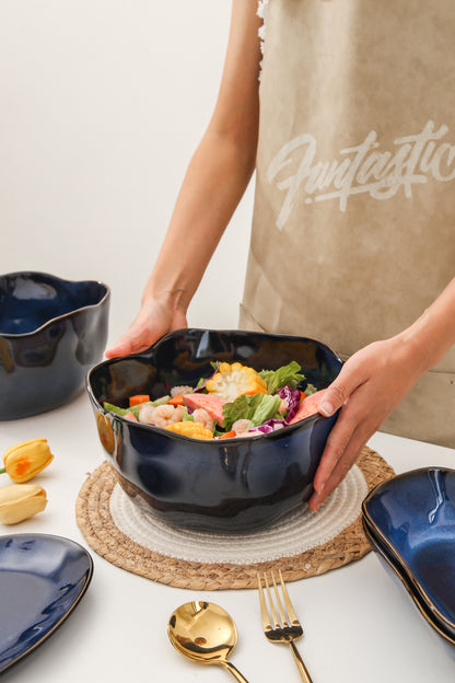 2 pcs Organic Deep Bowl- Ocean Blue