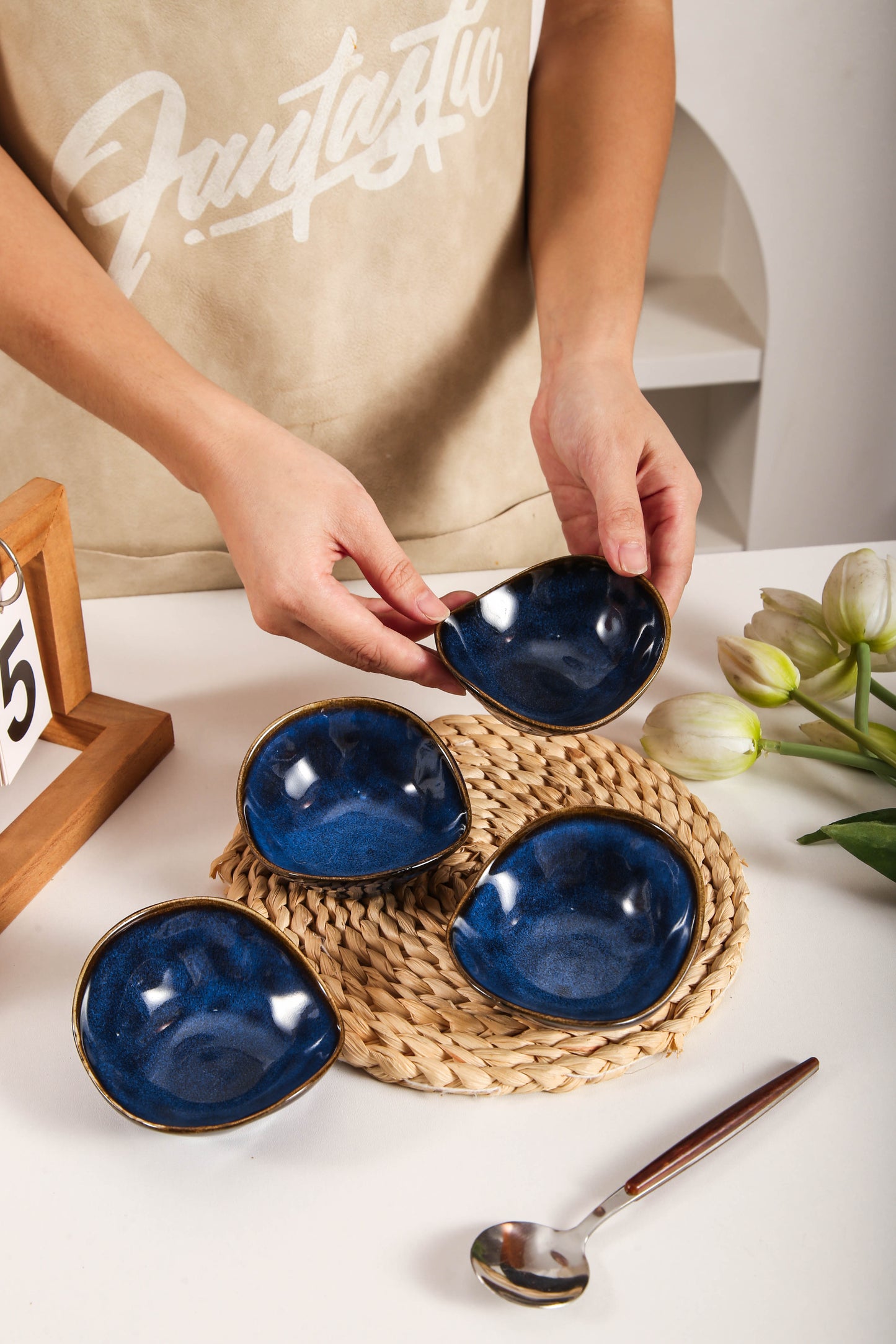 4-Piece Dipping Dish Set-Ocean Blue