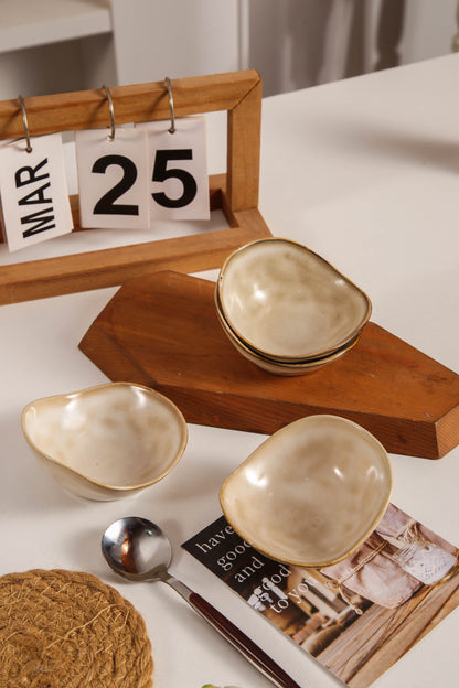 4-Piece Dipping Dish Set-Crema
