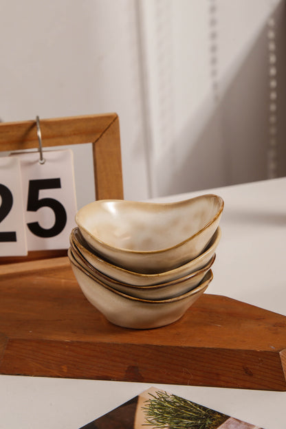 4-Piece Dipping Dish Set-Crema