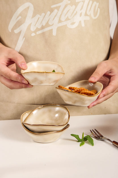 4-Piece Dipping Dish Set-Crema
