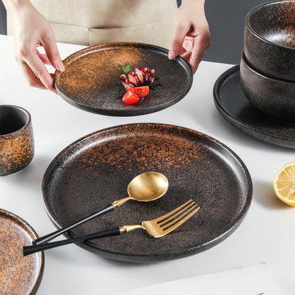 Iroha 16-Piece Brown Stoneware Set