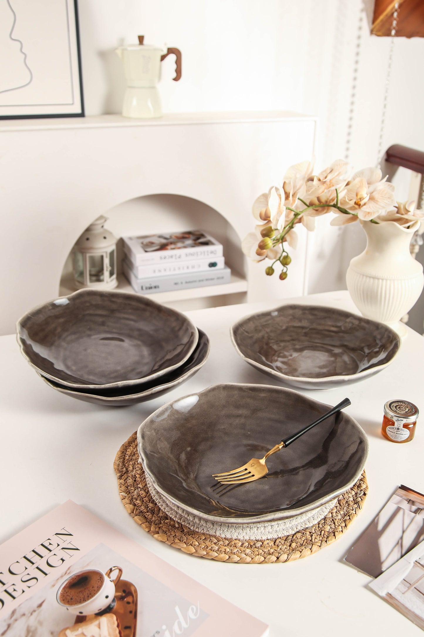 Royal Graphite Organic Deep Plate Set