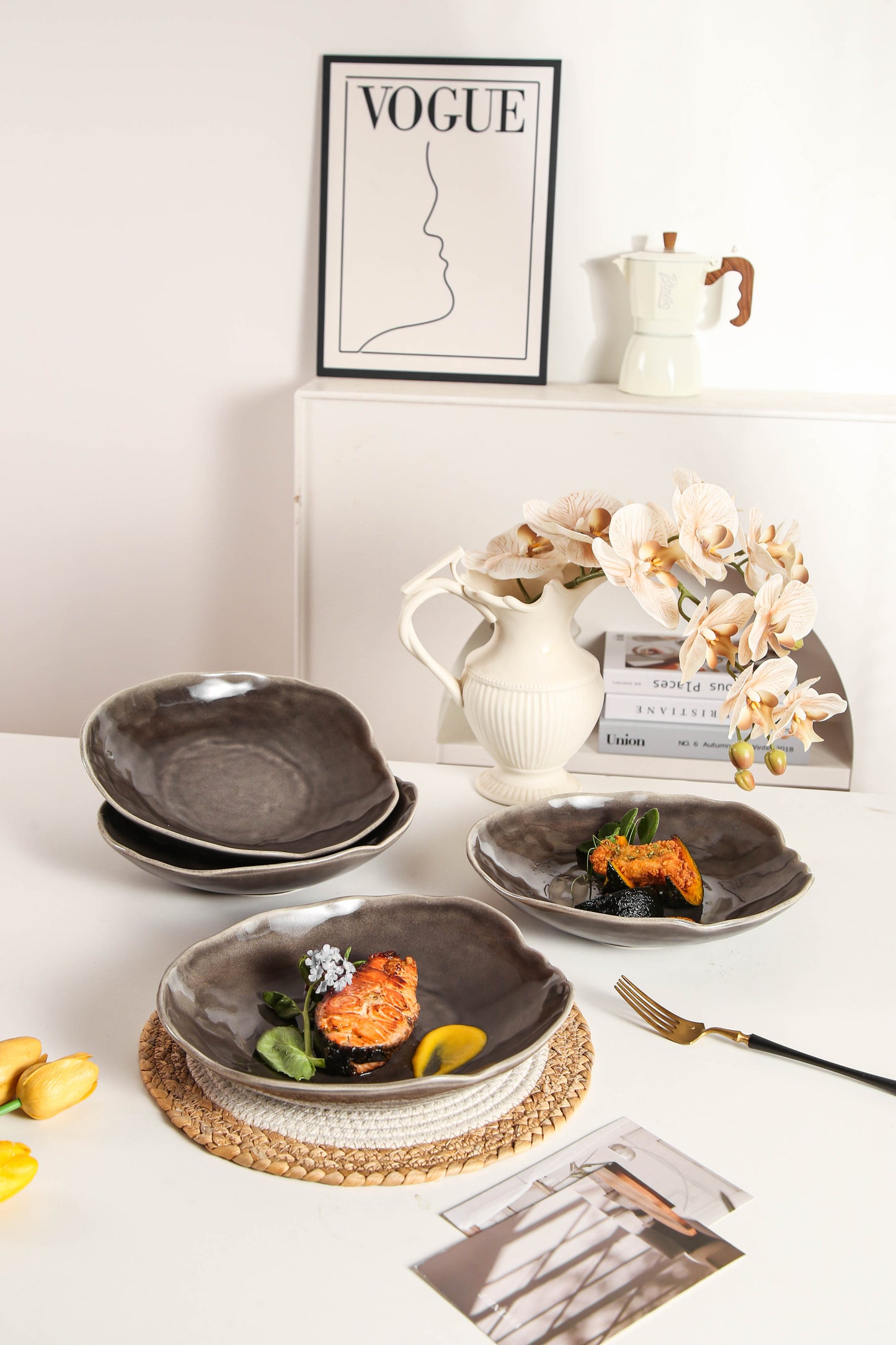 Royal Graphite Organic Deep Plate Set
