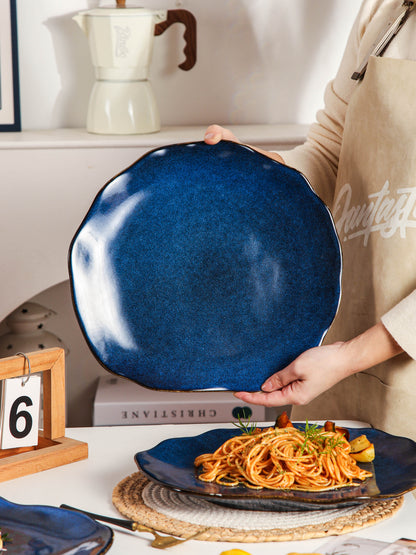 Ocean Blue Organic Grand Dinner Plate Set