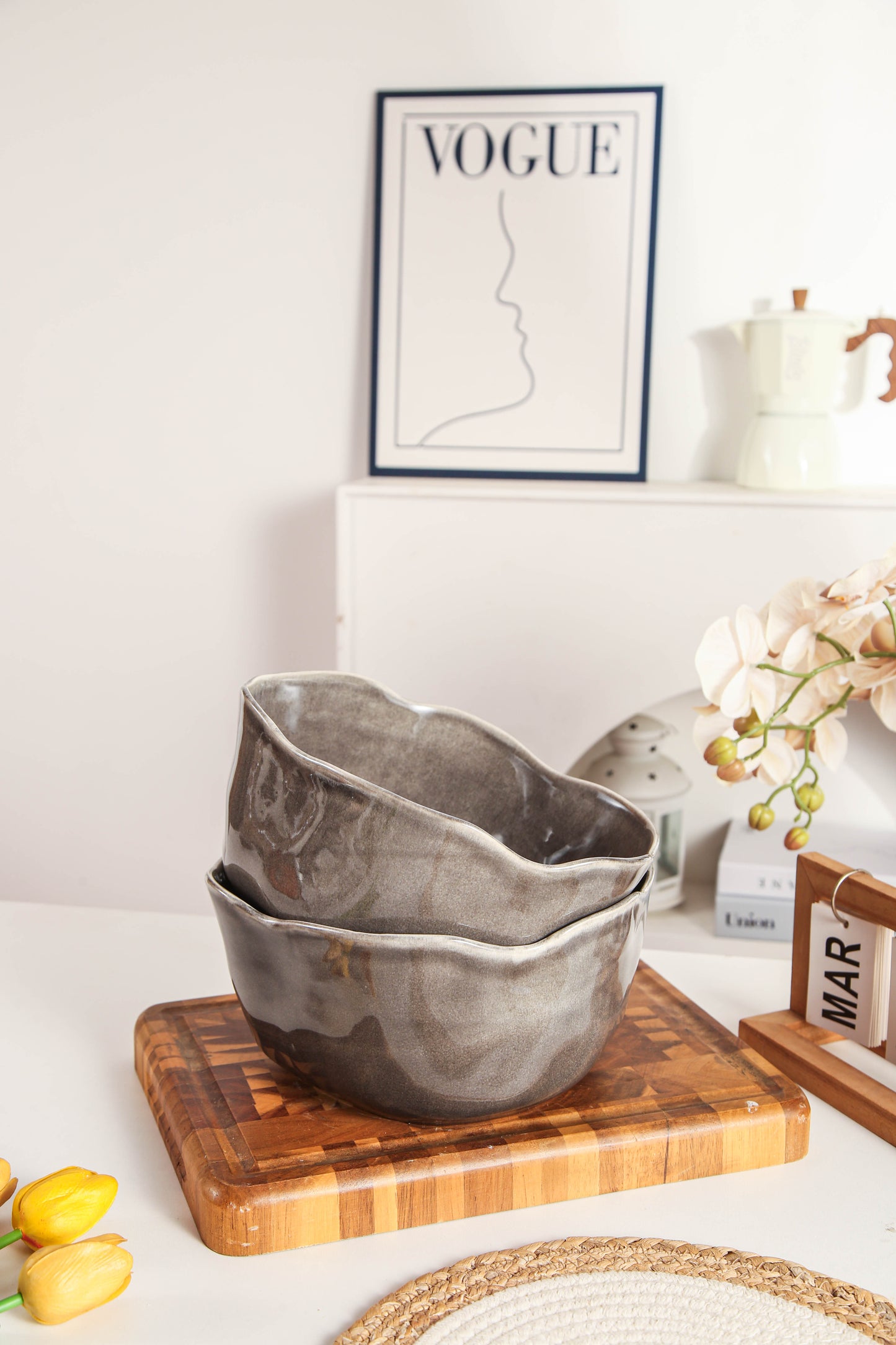 Royal Graphite Organic Deep Bowl Set