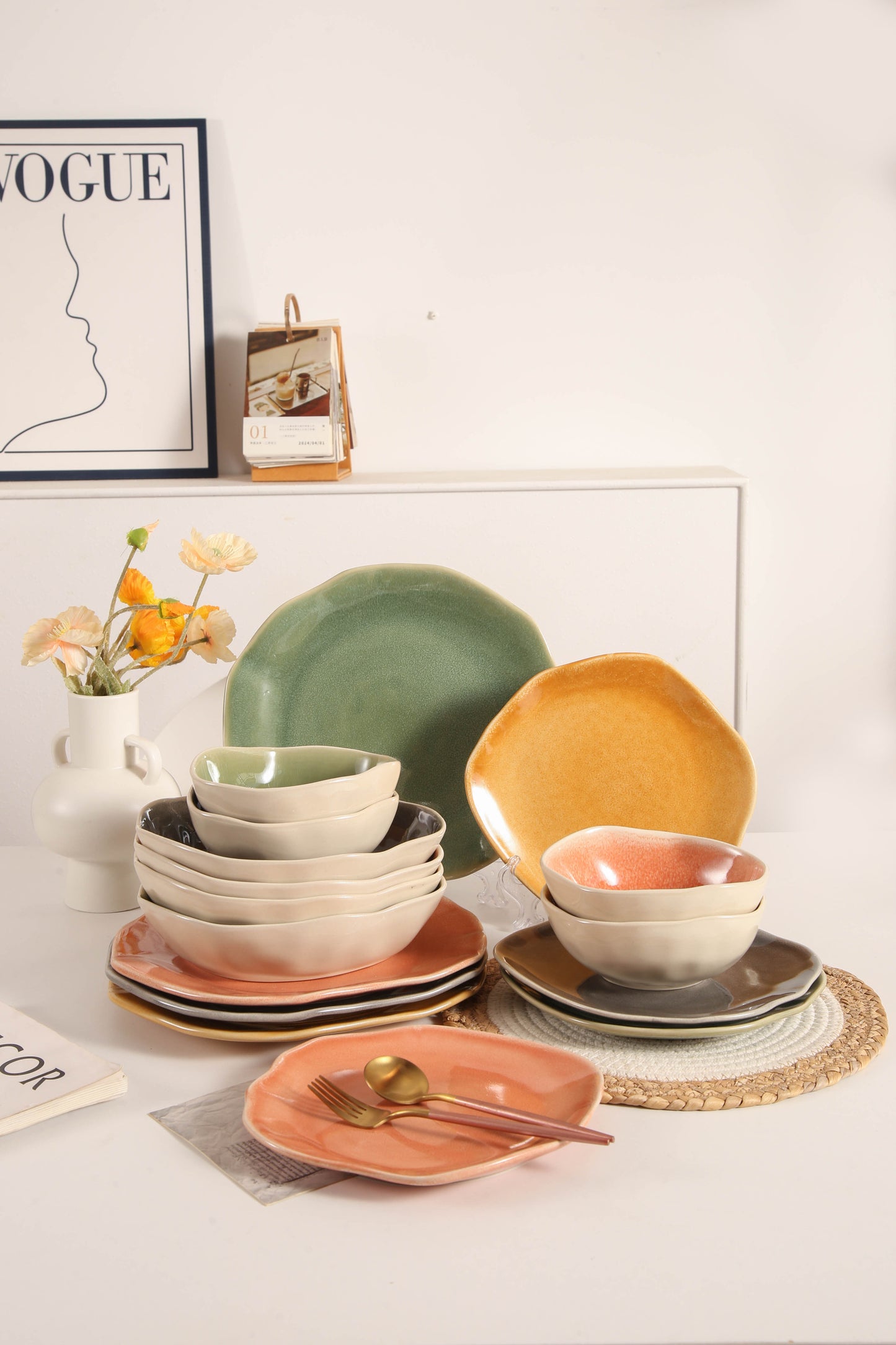 16 Piece Set Dinnerware Set-Sunstone