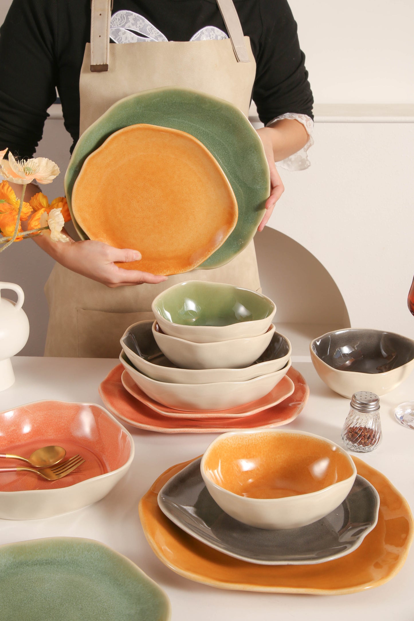 16 Piece Set Dinnerware Set-Sunstone