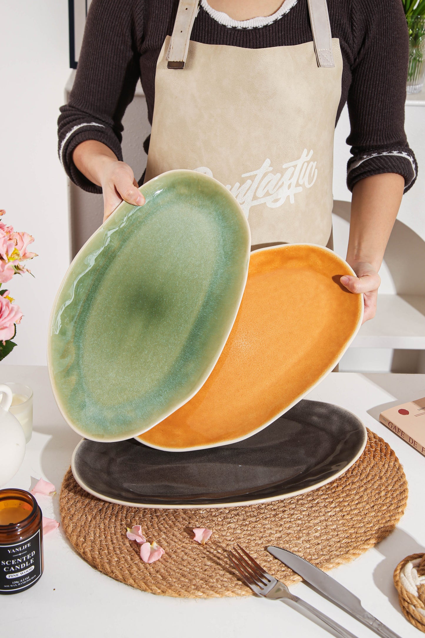 Sunstone Organic Serving Platter Set