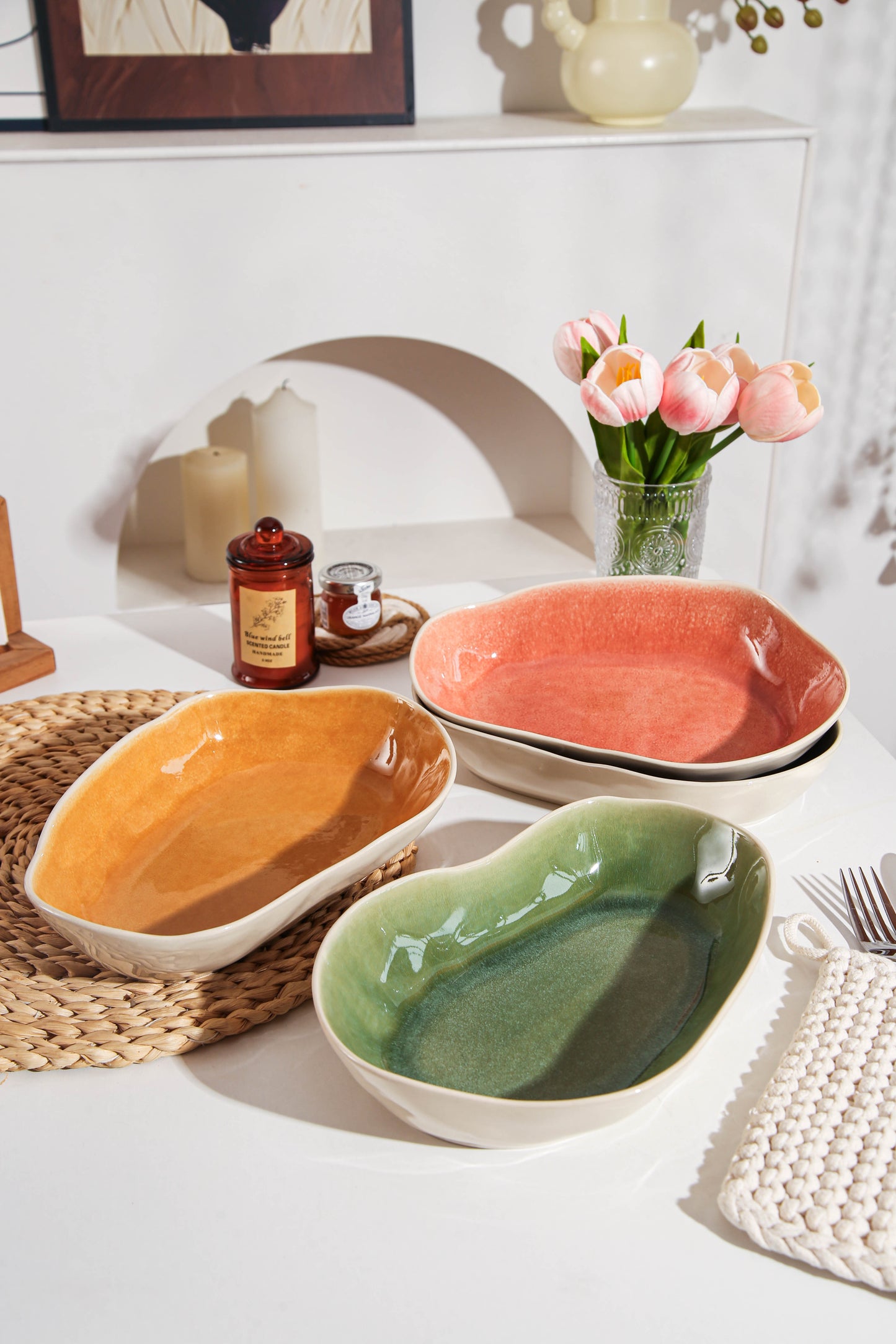 Sunstone Organic Oval Plate Set