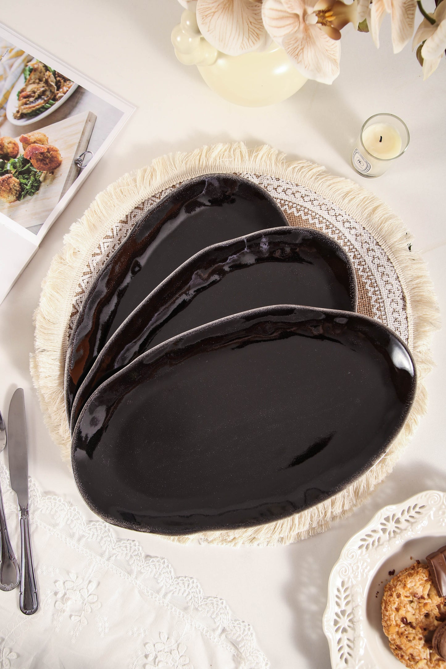 Imperial Onyx Organic Serving Platter Set